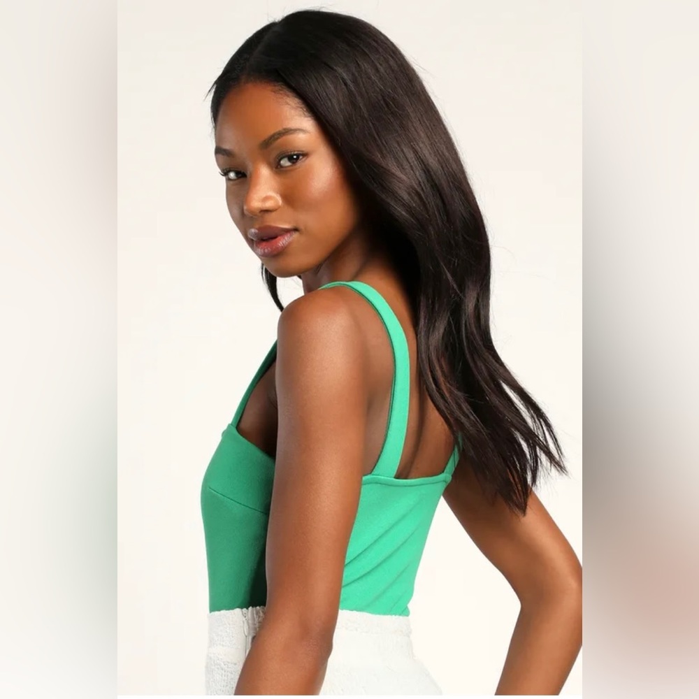 NWT Lulus Symbolize Green Sleeveless Body Suit